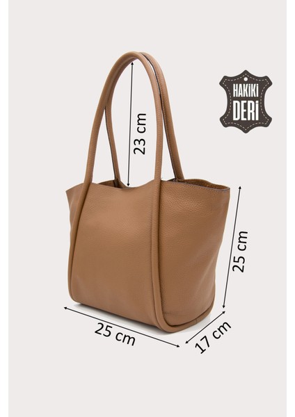 Hakiki Deri Kadın Organizerlı Omuz Çantası Taba SMR9205 fiyatları