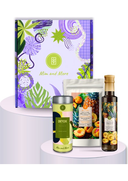 Clean Hediye Kutusu | Detox Tea, Ananas Sirkesi, Inülin Kahve – Doğal Arınma Seti