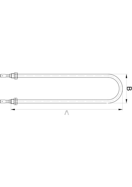 50 cm U Tipi Düz Benmari Rezistansı | 2000W 220V Crnı fiyatları