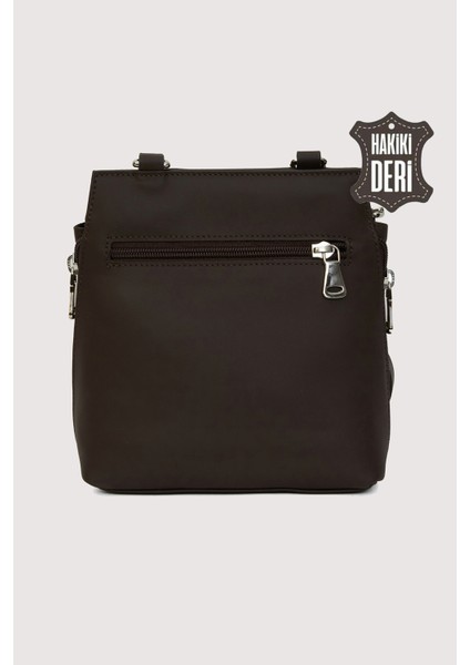 Hakiki Deri Kadın Deri Omuz Çantası Kahverengi SMR562 modelleri