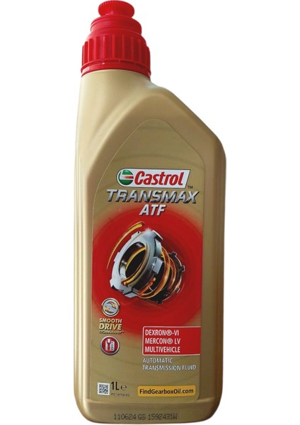 Transmax Atf Dexron-Vı Mercon-Lv Multivehicle Otomatik Şanzıman Yağı 1 Lt