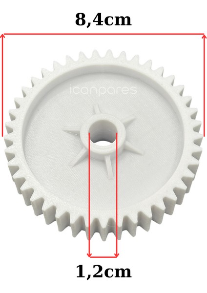 Starmatik Uyumlu Gurme Motor Kıyma Makinesi Dişlisi – 3D Üretim, Dayanıklı Yedek Parça