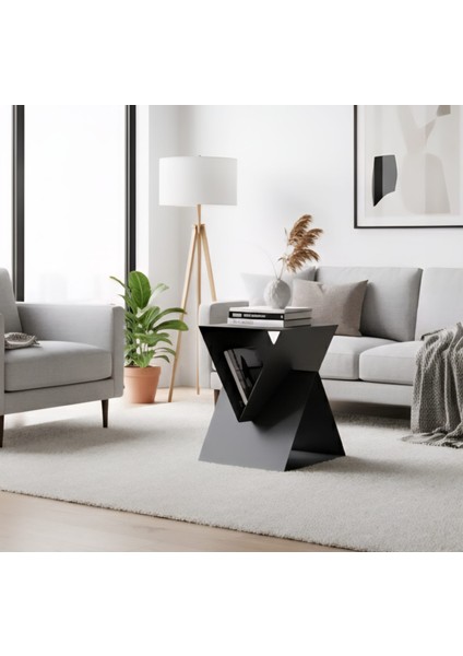 Pastel Minimalist Metal Yan Sehpa | Modern Dekoratif Salon & Ofis Dekorasyonu modelleri