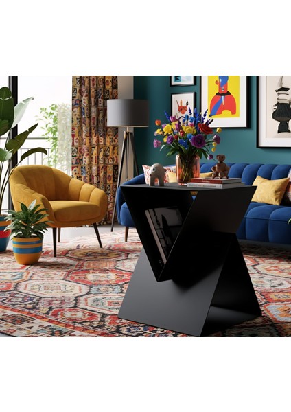 Pastel Minimalist Metal Yan Sehpa | Modern Dekoratif Salon & Ofis Dekorasyonu indirimleri