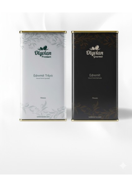 Natürel Sızma Zeytinyağı Seti (2 x 5 Litre) | Premium Edremit Trilya & Gourmet Edremit Soğuk Sıkım