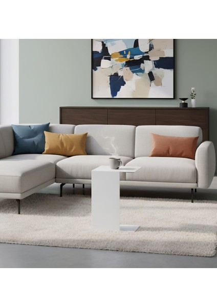 Pastel Minimalist Metal Yan Sehpa | Modern Dekoratif Salon & Ofis Dekorasyonu fiyatları