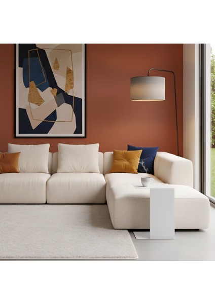 Pastel Minimalist Metal Yan Sehpa | Modern Dekoratif Salon & Ofis Dekorasyonu fırsatları