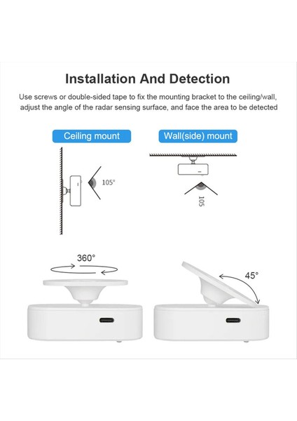 Tuya Zigbee 24G Millimetre Dalga Insan Varlık Dedektörü Radar Işık Algılama Dedektörü Sensörü Hareket Sensörleri Akıllı Ev (Yurt Dışından) indirimleri