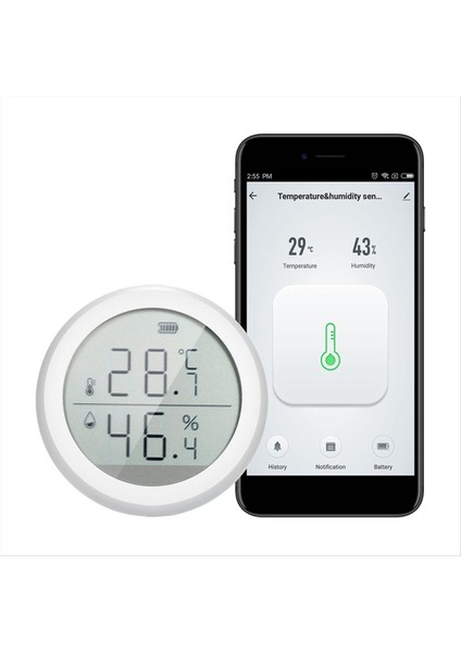 Wifi Akıllı Zigbee Sıcaklığı ve Nem Sensörü LCD Ekran Geçmişi Kayıt Akıllı Ev Güvenliği Uzaktan Kumanda (Yurt Dışından) fiyatları