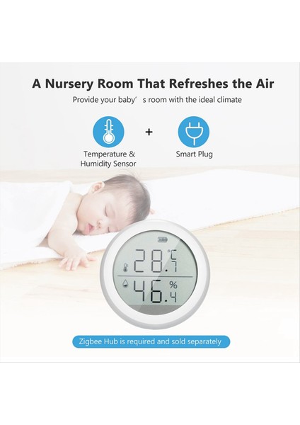 Wifi Akıllı Zigbee Sıcaklığı ve Nem Sensörü LCD Ekran Geçmişi Kayıt Akıllı Ev Güvenliği Uzaktan Kumanda (Yurt Dışından) modelleri