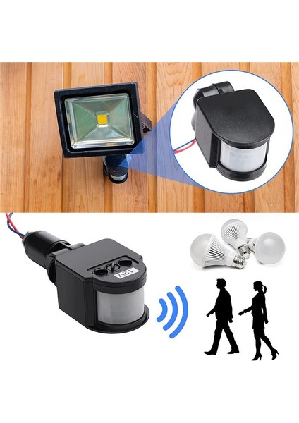 12V Hareket Sensörü Pır Sensörü Otomatik Kızılötesi Sensör Hareket Dedektörü Işık Anahtarı Duvar Iç Mekan Dış Mekan Dış Mekan Pir (Yurt Dışından) fiyatları