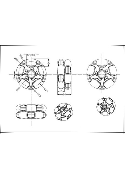 4pcs 58MM Plastik Omni Tekerlek Robot Kiti Servo Motor Omni Tekerlek 14135 (Yurt Dışından) fırsatları