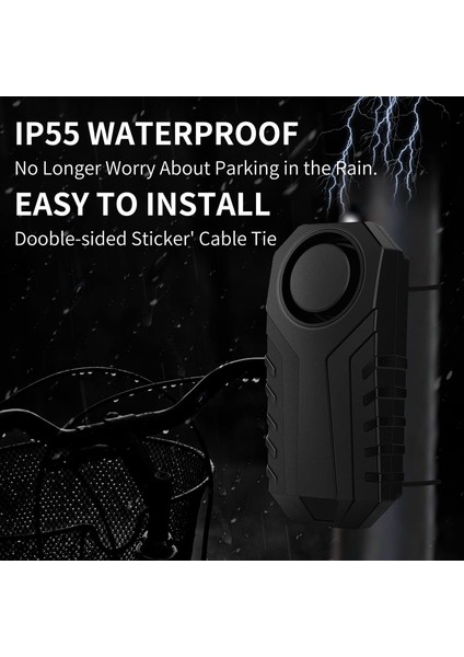 Su Geçirmez Motosiklet Bisikleti Hırsızlık Önleyici Alarm Kablosuz Uzaktan Kumanda Bisiklet Güvenlik Alarmı 113DB Elektrikli Araba Alarmı (Yurt Dışından) fiyatları