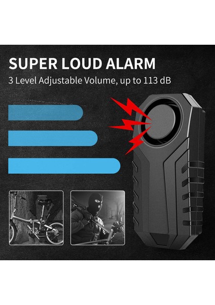 Su Geçirmez Motosiklet Bisikleti Hırsızlık Önleyici Alarm Kablosuz Uzaktan Kumanda Bisiklet Güvenlik Alarmı 113DB Elektrikli Araba Alarmı (Yurt Dışından) modelleri