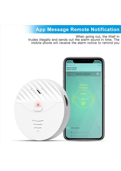 2x Tuya Akıllı Wifi Alarm Kapısı ve Pencere Titreşim Sensörü Güvenlik Koruma Uyarısı Alexa Akıllı Yaşam (Beyaz) ile Çalışır (Yurt Dışından) modelleri