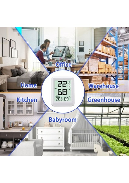 Kablosuz Termometre Higrometre Babyroom Dijital LCD Sıcaklık Nem Monitörü Kapalı Açık Hava Durumu Istasyonu Sensörü (Yurt Dışından) modelleri