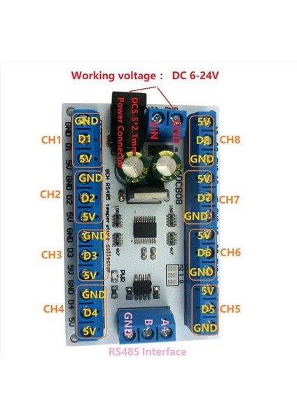 4x Eletechsup 8ch DS18B20 RS485 Modbus Rtu Sıcaklık Kontrol Sensörü Uzak Dijital Modül Plc R4DCB08 (Yurt Dışından) indirimleri