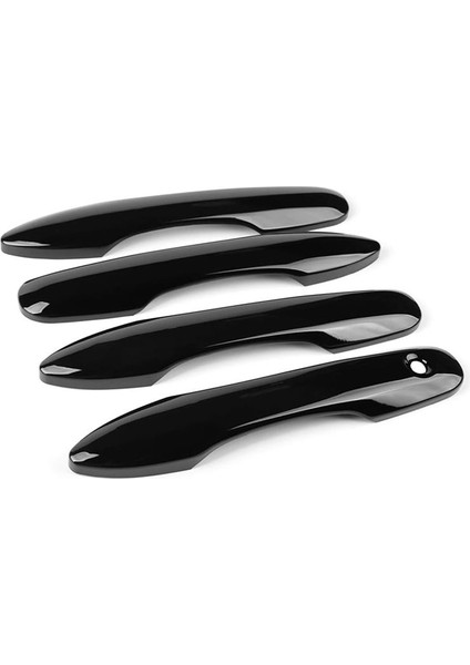 Toyota Camry Için 2018-2023 Corolla 2020-2023 Araba Kapı Tığlığı Kapak Trim Aksesuarları (Akıllı Anahtar Delikleri Yok Parlak Siyah) (Yurt Dışından)