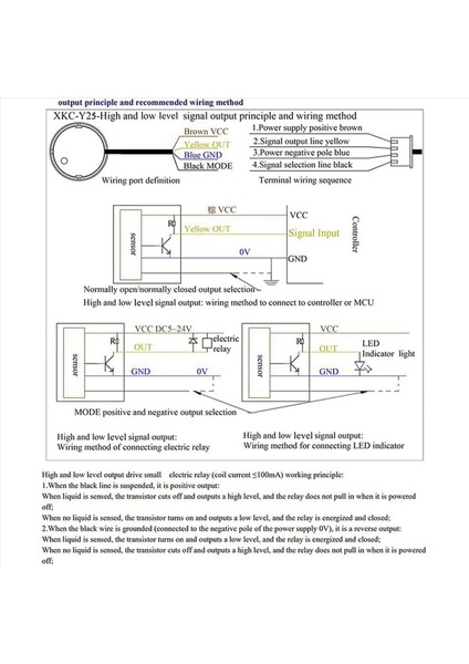 2x Xkc Y25 T12V Sıvı Seviye Sensör Anahtar Dedektörü Su Yok Üretici Indüksiyon Sopası Tip XKC-Y25-V (Yurt Dışından)