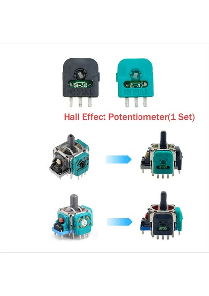 20PAIR 3D Analog Stick Mini Anahtar Sensör Modülü Gamepad Salonu Etkisi Ps5 Için Potansiyometre (Yurt Dışından) modelleri