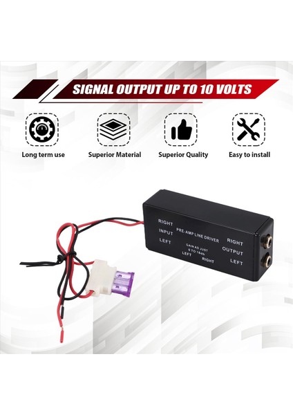 Yeni Siyah Rca Giriş/çıkış Ayarlanabilir Pac Turbo 1 Hat Sürücü Sinyal Amplifikatör Booster Adaptörü Araba Teknesi Için (Yurt Dışından) fırsatları