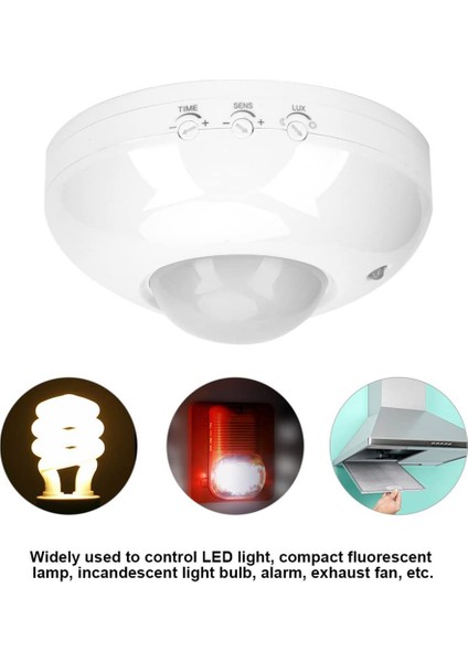 Hareket Dedektörü LED Hafif Insan Hareket Kızılötesi Dedektör 360 Derece Tavan Tesisat Koridoru Banyo Tavan (Yurt Dışından) fiyatları