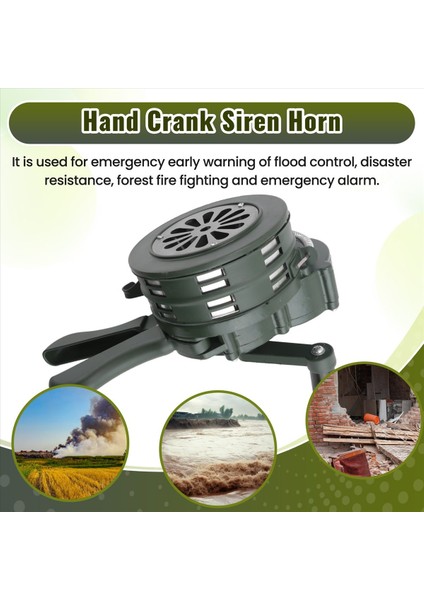 Acil El Krank Siren Boynuzu 110DB Manuel Kullanılan Uyarı Okulu Alışveriş Ateş Havası Raid Güvenlik Alarm Sistemi (Yurt Dışından) indirimleri