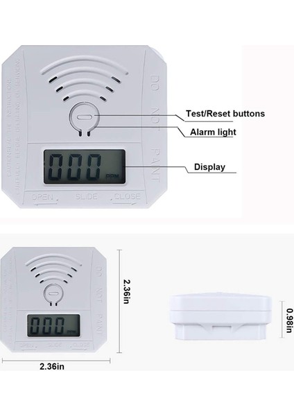 Karbon Monoksit Detektörü Co Gaz Monitörü Alarm Detektörü Ul 2034 Standartlarına Uygun Co Sensör (Yurt Dışından) fiyatları