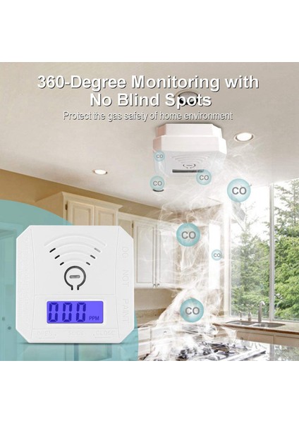 Karbon Monoksit Detektörü Co Gaz Monitörü Alarm Detektörü Ul 2034 Standartlarına Uygun Co Sensör (Yurt Dışından) indirimleri