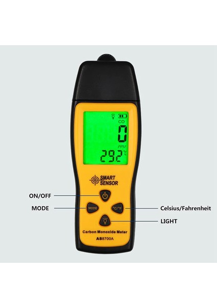 Elde Taşınan Karbon Monoksit Ölçer 80DB Işık Co Sızıntı Dedektörü Taşınabilir Handheld Co Detektörü Co Gaz Analizörü (Yurt Dışından) fiyatları