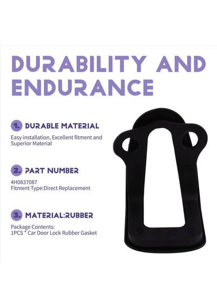 Audi A8 S8 2010-2017 Araç Aksesuarları Için Araç Kapısı Kilit Kilit Kilitli Conta Conta Tampon Conta Conta 4H0837087 (Yurt Dışından) indirimleri