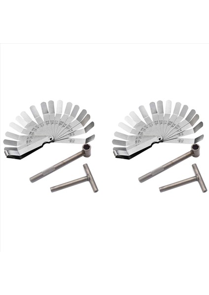 6 Pcs Motor Valf Vidası Ayarlama Spanner Alet Valf Boşluğu Ayar Araçları + Feeler Gauge 0 005 - 0 020 Inç (Yurt Dışından)