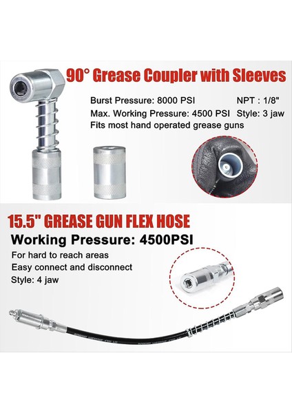 Takım Gres Ucu 9 Parçalı Gres Kuplör Kiti Hızlı Bağlantı Gres Bağlantıları Tam Yağlama Aksesuarları (Yurt Dışından) modelleri