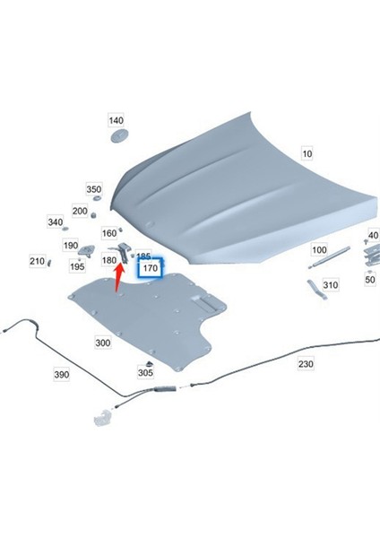 Li Araba Kaputu Kilidi Kilit Kancası 1678801300 254809802 Mercedes Benz GLE167 GLS167 W167 C167 X167 (Yurt Dışından) fırsatları