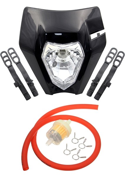 6mm Benzin Filtresi + Benzinli Boru Hortumu Hattı + 4 Klipsli Motosiklet Başlığı ile Mini (Yurt Dışından)