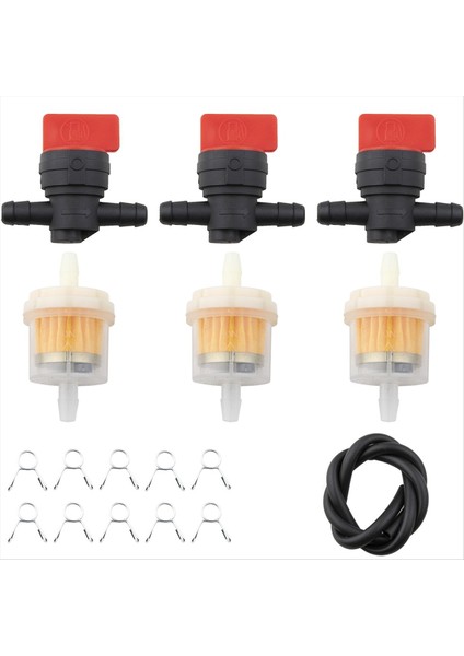 Yakıt Kapatma Valfi Yakıt Filtresi Hattı Giriş Hortumu Kiti 698183 Küçük Motor Çim Biçme Makinesi Parçaları (Yurt Dışından)
