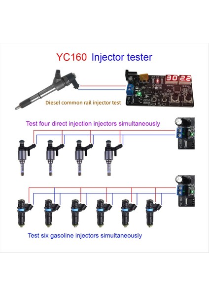 0-30Hz Motosiklet Araç Pfı Gdı Yakıt Enjektör Test Cihazı Otomatik Motor Enjeksiyon Valfi Test Modülü 12-24V Güç Kaynağı (Yurt Dışından) modelleri