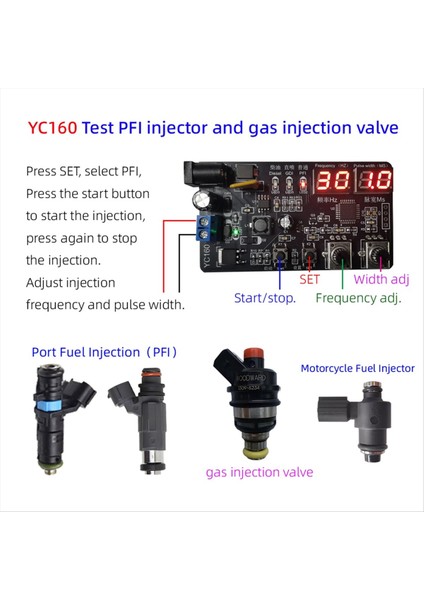 0-30Hz Motosiklet Araç Pfı Gdı Yakıt Enjektör Test Cihazı Otomatik Motor Enjeksiyon Valfi Test Modülü 12-24V Güç Kaynağı (Yurt Dışından) fırsatları