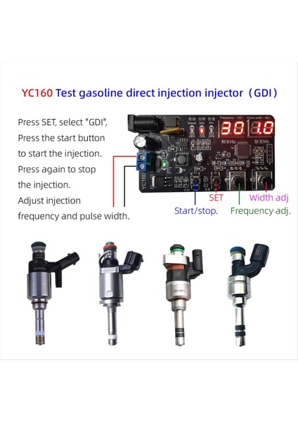 0-30Hz Motosiklet Araç Pfı Gdı Yakıt Enjektör Test Cihazı Otomatik Motor Enjeksiyon Valfi Test Modülü 12-24V Güç Kaynağı (Yurt Dışından) indirimleri