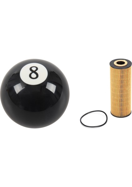 1 Adet Araba Otomatik Siyah 8 Bilyalı Dişli Vites Değiştirici Düğme Adaptörü ve 1 Adet Motor Yağı Filtre Kiti (Yurt Dışından)