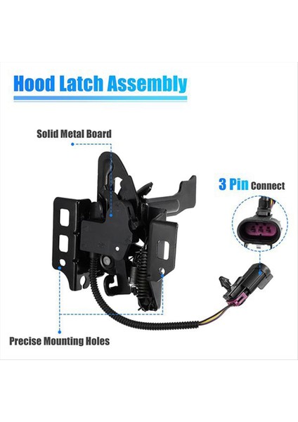 15139168 Cadillac Için Araba Motoru Kaput Mandal Kilidi Chevrolet Için Silverado Için Silverado Banliyö Tahoe Gmc Sierra Yukon (Yurt Dışından) fırsatları