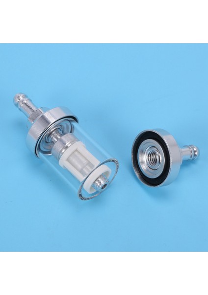 2x Evrensel Krom Cam Yakıt Petrol Petrol Motoru Sline Filtre 5/16 Inç 8mm Motosikletler Için Gümüş (Yurt Dışından) indirimleri