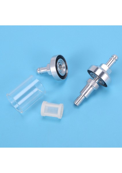 3x Evrensel Krom Cam Yakıt Petrol Petrol Motoru Sline Filtre 5/16 Inç 8mm Motosikletler Için Gümüş (Yurt Dışından) fiyatları
