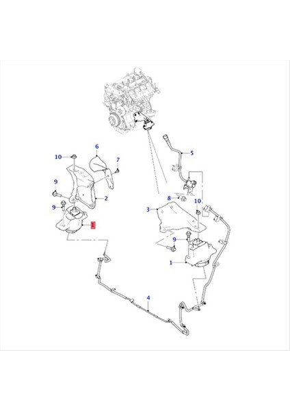 T4N32775 Araba Motor Montaj Braket Motoru Jaguar Xe X760 2016-2020 T4N29231 (Yurt Dışından) modelleri