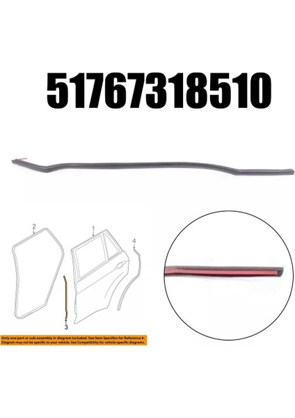 X5 2014-2018 Için Bmw Için Kapı Ön Contası Arka Kapı Ön Contası Kauçuk Contalar 51767318510 Aksesuarlar Doğru (Yurt Dışından) indirimleri