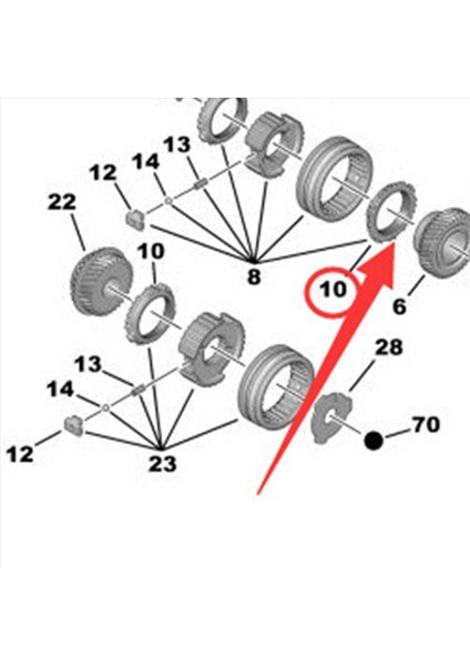 2x 232408 Peugeot Için Senkron Yüzük 206 207 301 Citroen C2 C3 Mekanik Şanzıman Senkronizatör Burseni (Yurt Dışından) fırsatları