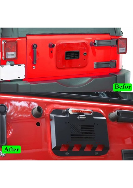 Bagaj Kapağı Egzoz Kapağı Plaka Yedek Lastik Plaka Plaka Plaka Tutucu Jeep Wrangler Jk 2007-2017 Jl 2018+ (Yurt Dışından) fırsatları