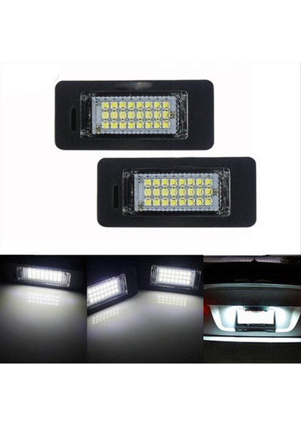 Araba LED Arka Plaka Işıkları 63267165646 63267193293 Bmw 1 3 5 Serisi E82 E90 E91 E60 X5 E70 X6 E71 (Yurt Dışından) fırsatları