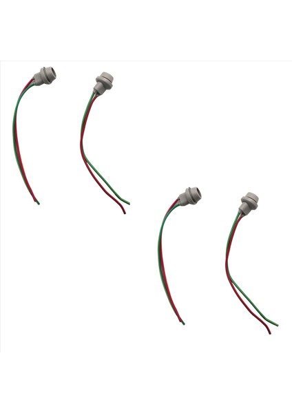 4x T10 Soket W5W Adaptörü Yumuşak Kauçuk Işık Tutucu Araç Aksesuarları Erkekten Kablo ile Kadın Tel Konektörü (Yurt Dışından)