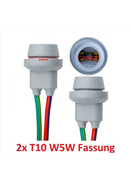 4x T10 Soket W5W Adaptörü Yumuşak Kauçuk Işık Tutucu Araç Aksesuarları Erkekten Kablo ile Kadın Tel Konektörü (Yurt Dışından) fiyatları